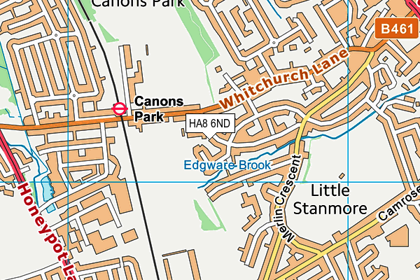 HA8 6ND map - OS VectorMap District (Ordnance Survey)