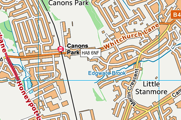 HA8 6NF map - OS VectorMap District (Ordnance Survey)