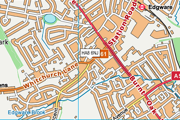HA8 6NJ map - OS VectorMap District (Ordnance Survey)