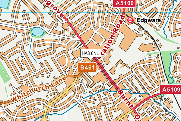 HA8 6NL map - OS VectorMap District (Ordnance Survey)