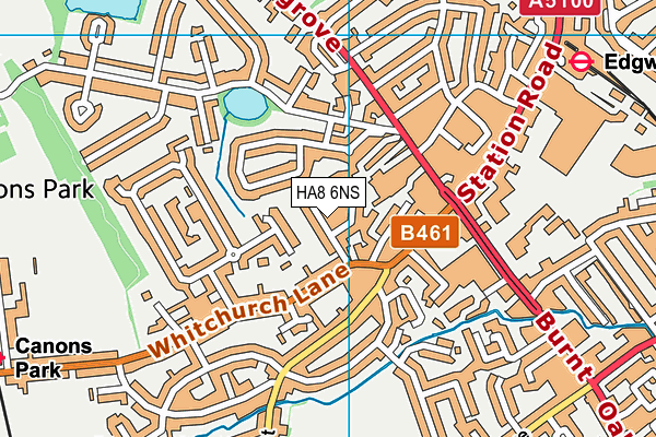 HA8 6NS map - OS VectorMap District (Ordnance Survey)