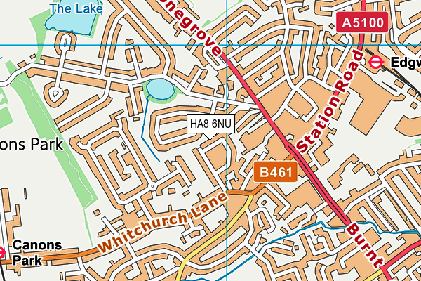 HA8 6NU map - OS VectorMap District (Ordnance Survey)