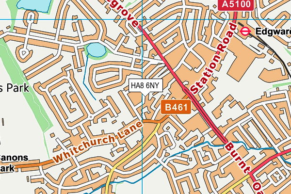 HA8 6NY map - OS VectorMap District (Ordnance Survey)