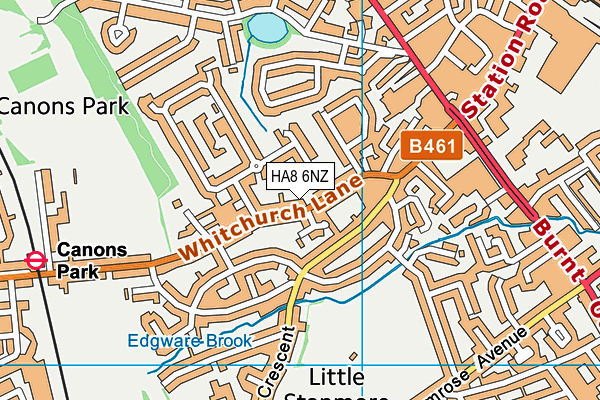 HA8 6NZ map - OS VectorMap District (Ordnance Survey)