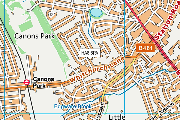 HA8 6PA map - OS VectorMap District (Ordnance Survey)