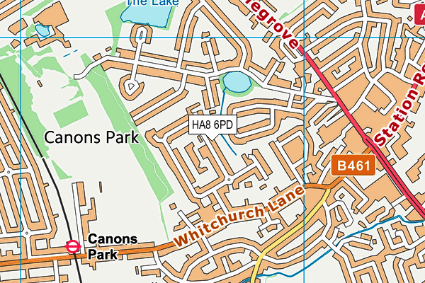 HA8 6PD map - OS VectorMap District (Ordnance Survey)