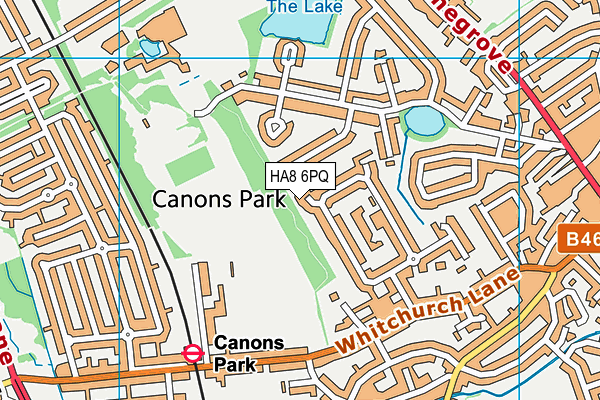 HA8 6PQ map - OS VectorMap District (Ordnance Survey)