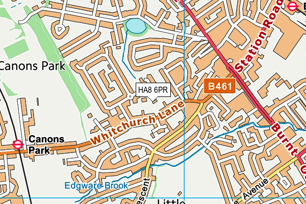 HA8 6PR map - OS VectorMap District (Ordnance Survey)