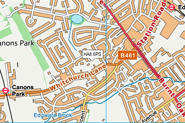 HA8 6PS map - OS VectorMap District (Ordnance Survey)