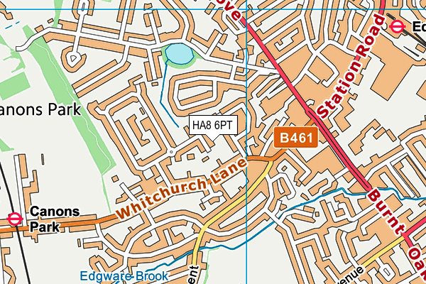 HA8 6PT map - OS VectorMap District (Ordnance Survey)