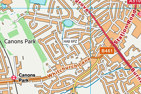 HA8 6PZ map - OS VectorMap District (Ordnance Survey)