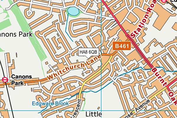 HA8 6QB map - OS VectorMap District (Ordnance Survey)