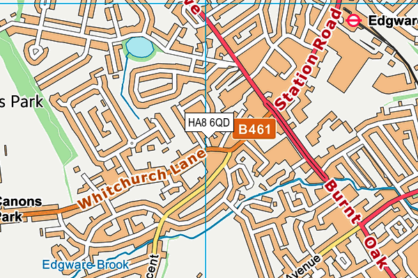 HA8 6QD map - OS VectorMap District (Ordnance Survey)