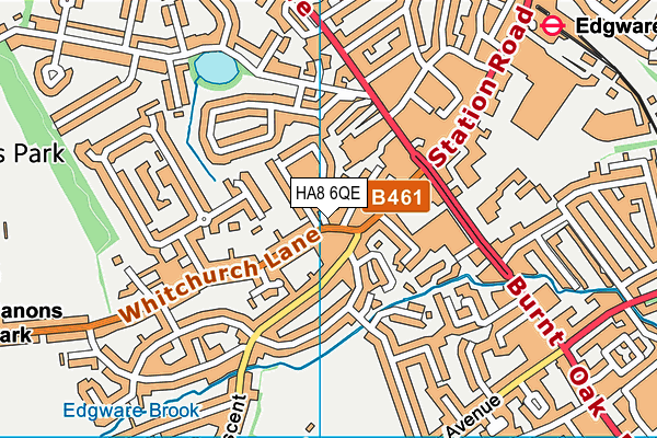 HA8 6QE map - OS VectorMap District (Ordnance Survey)