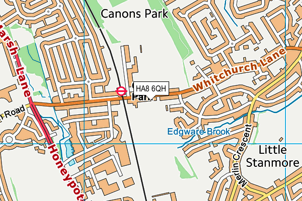 HA8 6QH map - OS VectorMap District (Ordnance Survey)