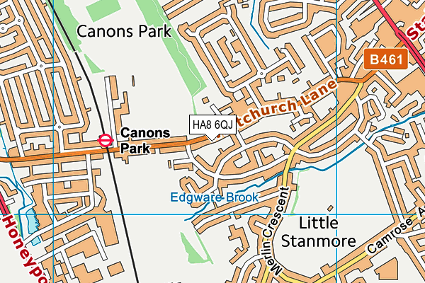 HA8 6QJ map - OS VectorMap District (Ordnance Survey)