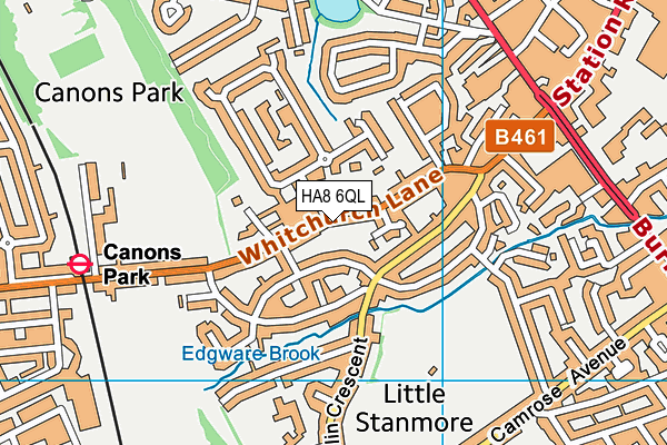 HA8 6QL map - OS VectorMap District (Ordnance Survey)