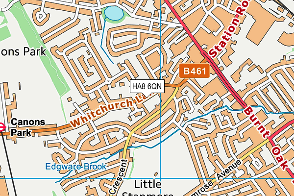 HA8 6QN map - OS VectorMap District (Ordnance Survey)