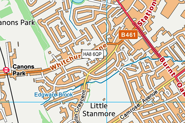 HA8 6QP map - OS VectorMap District (Ordnance Survey)