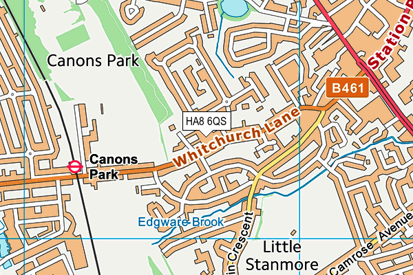 HA8 6QS map - OS VectorMap District (Ordnance Survey)