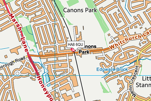 HA8 6QU map - OS VectorMap District (Ordnance Survey)