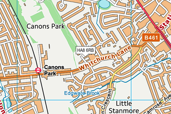 HA8 6RB map - OS VectorMap District (Ordnance Survey)