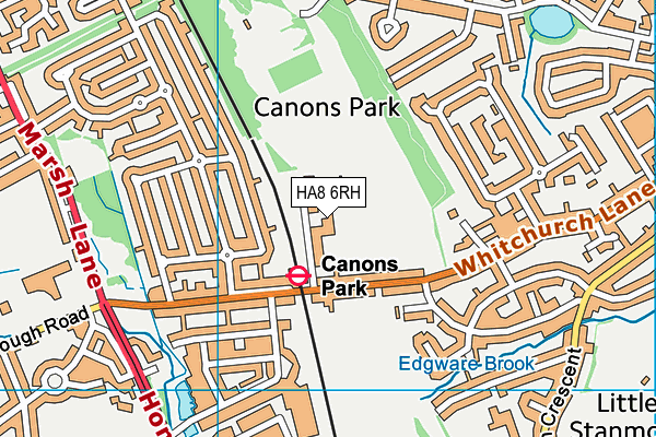 Acorn Lawn Tennis Club map (HA8 6RH) - OS VectorMap District (Ordnance Survey)