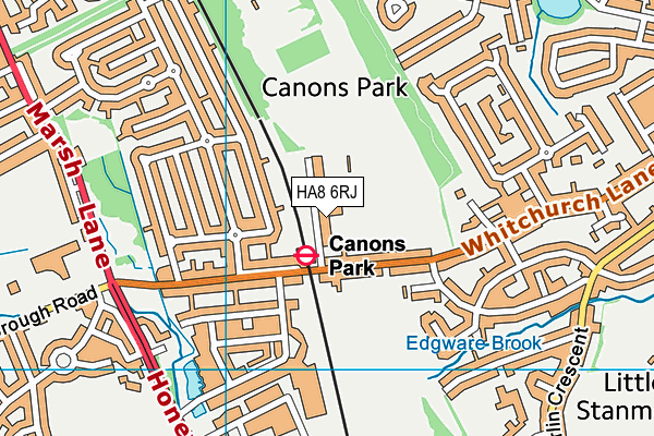 HA8 6RJ map - OS VectorMap District (Ordnance Survey)