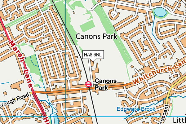 HA8 6RL map - OS VectorMap District (Ordnance Survey)