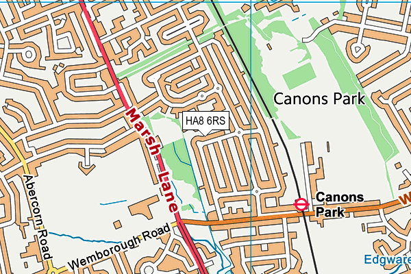 HA8 6RS map - OS VectorMap District (Ordnance Survey)