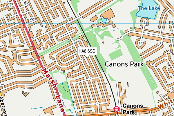 HA8 6SD map - OS VectorMap District (Ordnance Survey)