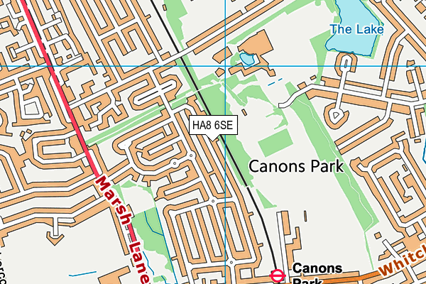 HA8 6SE map - OS VectorMap District (Ordnance Survey)
