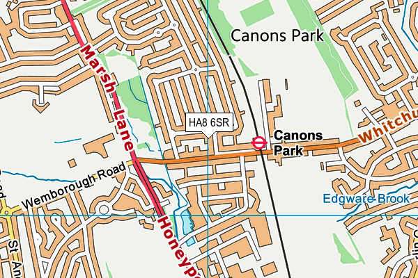 HA8 6SR map - OS VectorMap District (Ordnance Survey)