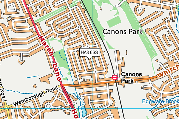 HA8 6SS map - OS VectorMap District (Ordnance Survey)