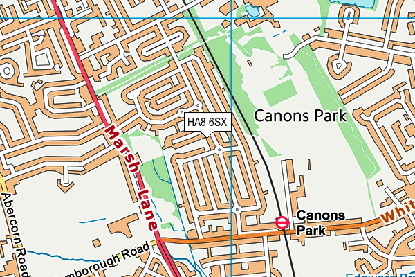 HA8 6SX map - OS VectorMap District (Ordnance Survey)