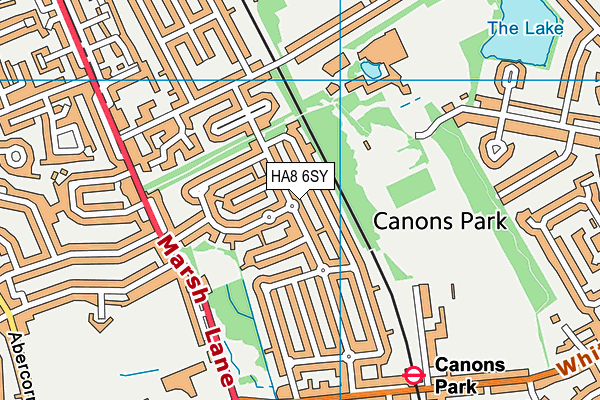 HA8 6SY map - OS VectorMap District (Ordnance Survey)