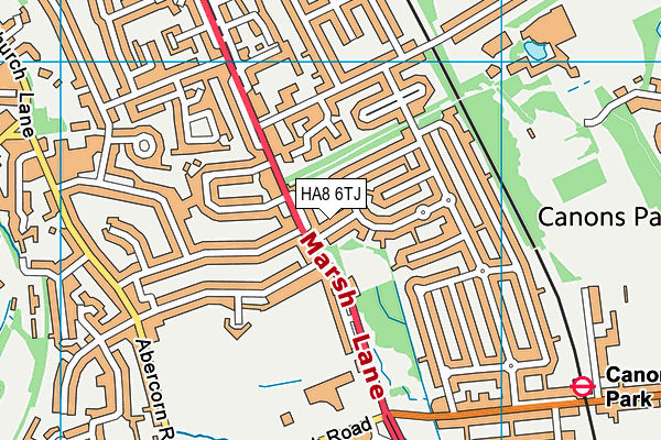 HA8 6TJ map - OS VectorMap District (Ordnance Survey)