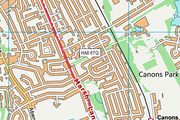HA8 6TQ map - OS VectorMap District (Ordnance Survey)