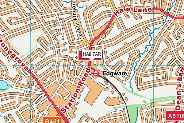 HA8 7AR map - OS VectorMap District (Ordnance Survey)