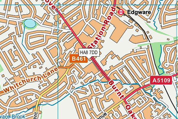 HA8 7DD map - OS VectorMap District (Ordnance Survey)