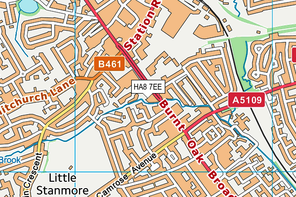 HA8 7EE map - OS VectorMap District (Ordnance Survey)