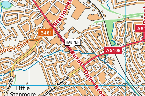 HA8 7EF map - OS VectorMap District (Ordnance Survey)