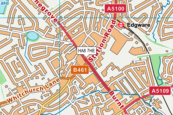 HA8 7HE map - OS VectorMap District (Ordnance Survey)