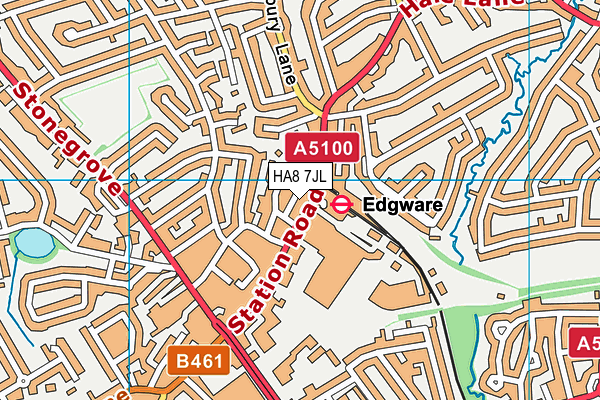 HA8 7JL map - OS VectorMap District (Ordnance Survey)