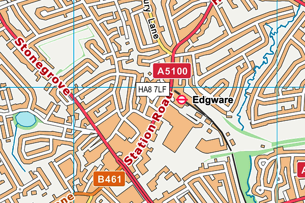 HA8 7LF map - OS VectorMap District (Ordnance Survey)