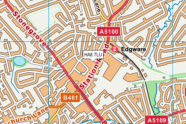 HA8 7LU map - OS VectorMap District (Ordnance Survey)