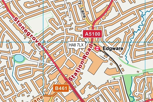 HA8 7LX map - OS VectorMap District (Ordnance Survey)