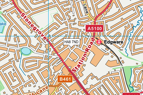 HA8 7ND map - OS VectorMap District (Ordnance Survey)