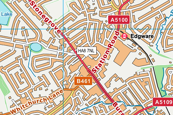 HA8 7NL map - OS VectorMap District (Ordnance Survey)