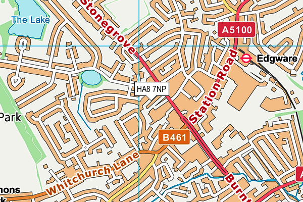 HA8 7NP map - OS VectorMap District (Ordnance Survey)